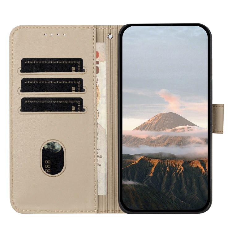 For OPPO Reno10 5G Global Triangle Pattern Buckle Clasp Leather Phone Case