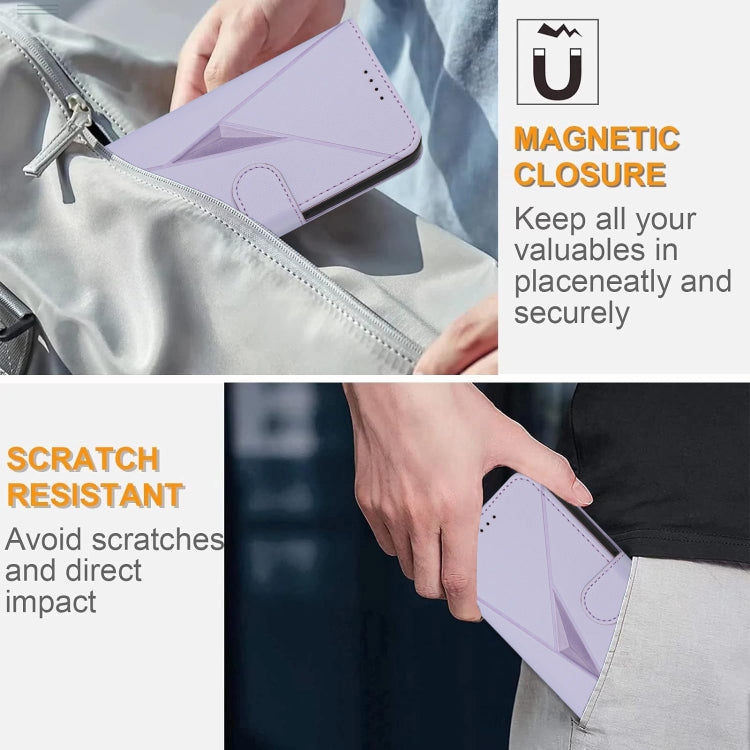 For OPPO Reno10 5G Global Triangle Pattern Buckle Clasp Leather Phone Case