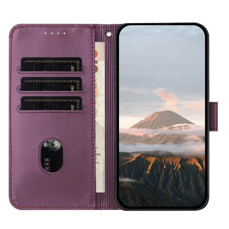 For OPPO Reno14 Global Triangle Pattern Buckle Clasp Leather Phone Case