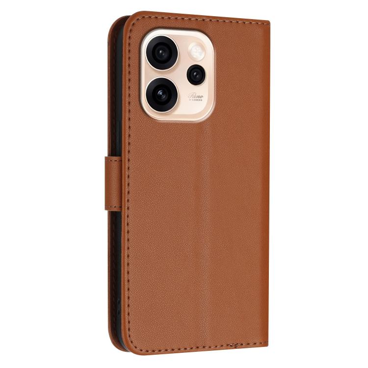 For OPPO Reno15 F 5G Global Triangle Pattern Buckle Clasp Leather Phone Case
