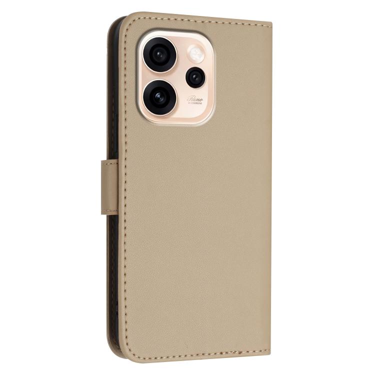 For OPPO Reno15 F 5G Global Triangle Pattern Buckle Clasp Leather Phone Case