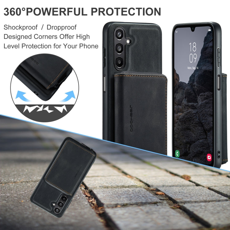 For Samsung Galaxy A16 5G JEEHOOD J02 Magnetic Zipper Horizontal Flip Leather Phone Case