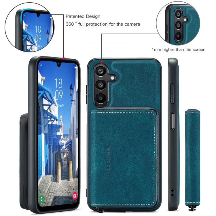 For Samsung Galaxy A16 5G JEEHOOD J02 Magnetic Zipper Horizontal Flip Leather Phone Case