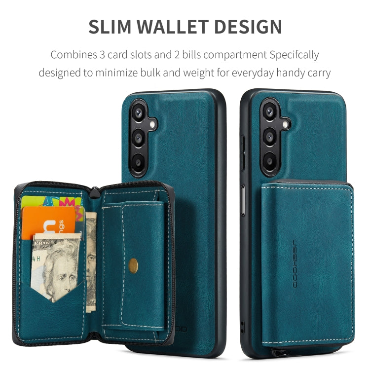 For Samsung Galaxy A16 5G JEEHOOD J02 Magnetic Zipper Horizontal Flip Leather Phone Case