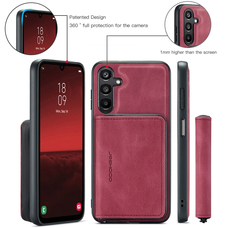 For Samsung Galaxy A16 5G JEEHOOD J02 Magnetic Zipper Horizontal Flip Leather Phone Case