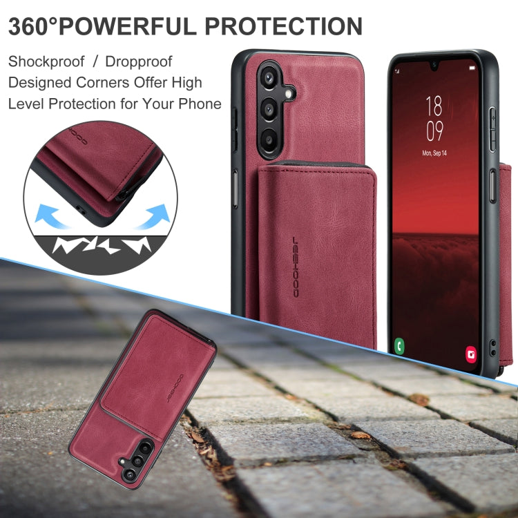 For Samsung Galaxy A16 5G JEEHOOD J02 Magnetic Zipper Horizontal Flip Leather Phone Case