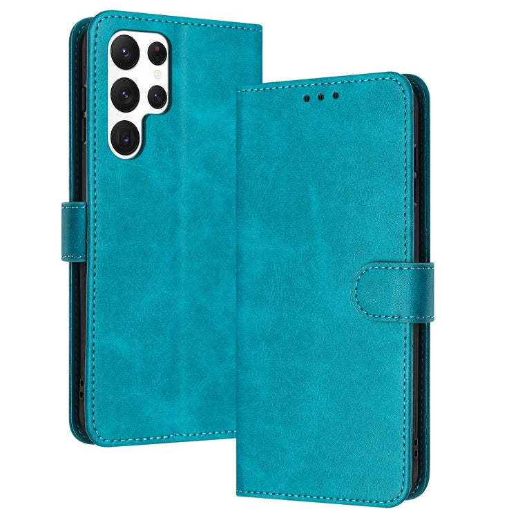 For Samsung Galaxy S25 Ultra 5G Solid Calf Texture Flip Leather Phone Case