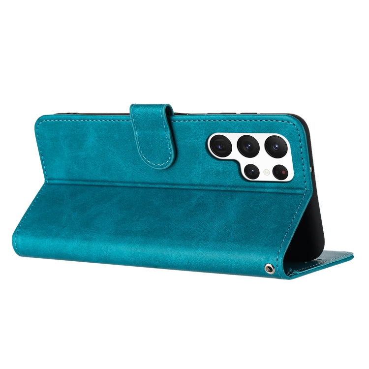 For Samsung Galaxy S25 Ultra 5G Solid Calf Texture Flip Leather Phone Case