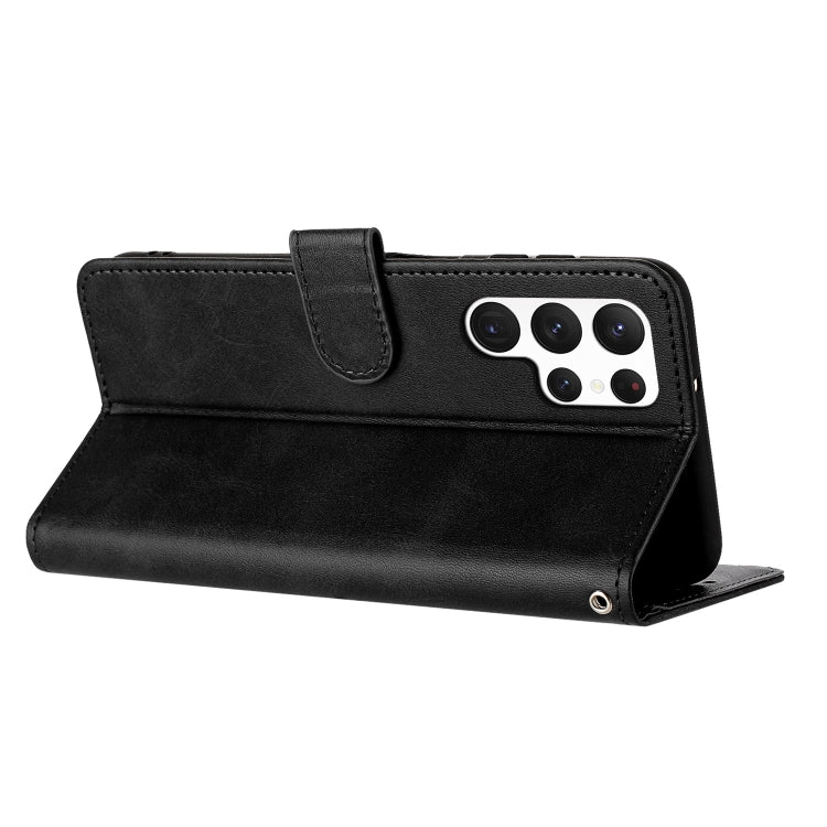 For Samsung Galaxy S25 Ultra 5G Solid Calf Texture Flip Leather Phone Case