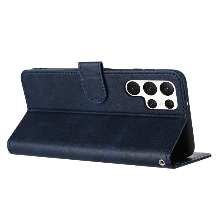 For Samsung Galaxy S25 Ultra 5G Solid Calf Texture Flip Leather Phone Case