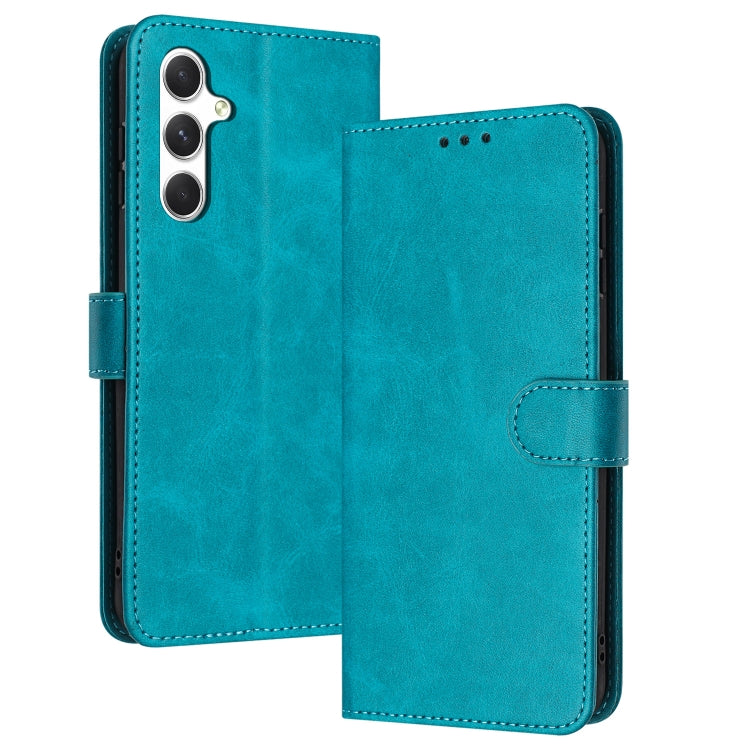 For Samsung Galaxy S25 / S24 5G Solid Calf Texture Flip Leather Phone Case