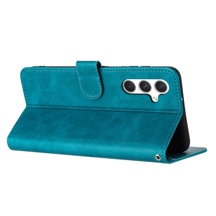 For Samsung Galaxy S25 / S24 5G Solid Calf Texture Flip Leather Phone Case