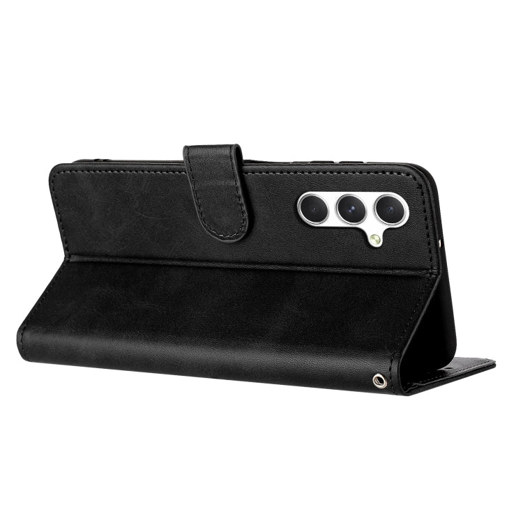 For Samsung Galaxy S25 / S24 5G Solid Calf Texture Flip Leather Phone Case