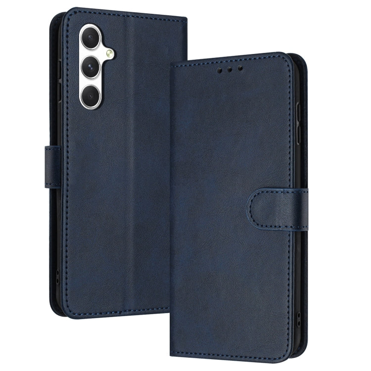 For Samsung Galaxy S25 / S24 5G Solid Calf Texture Flip Leather Phone Case