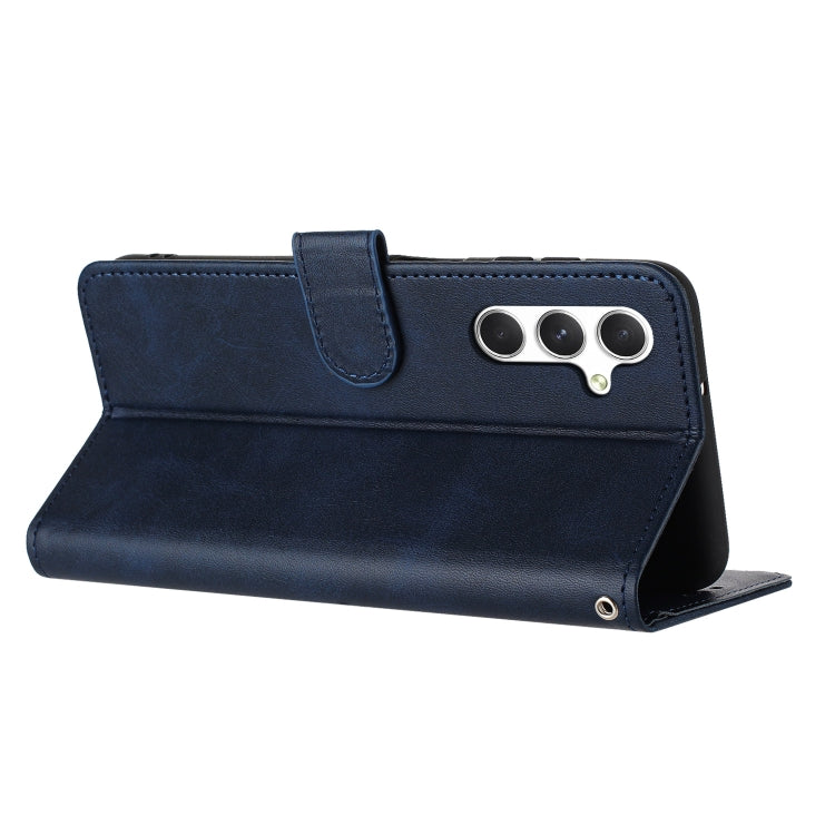 For Samsung Galaxy S25 / S24 5G Solid Calf Texture Flip Leather Phone Case