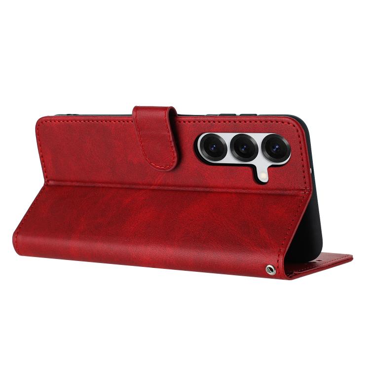 For Samsung Galaxy S26+ 5G Solid Calf Texture Flip Leather Phone Case