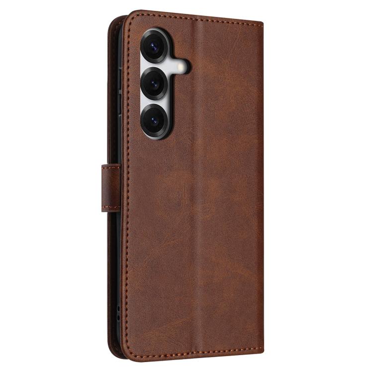 For Samsung Galaxy S26+ 5G Solid Calf Texture Flip Leather Phone Case