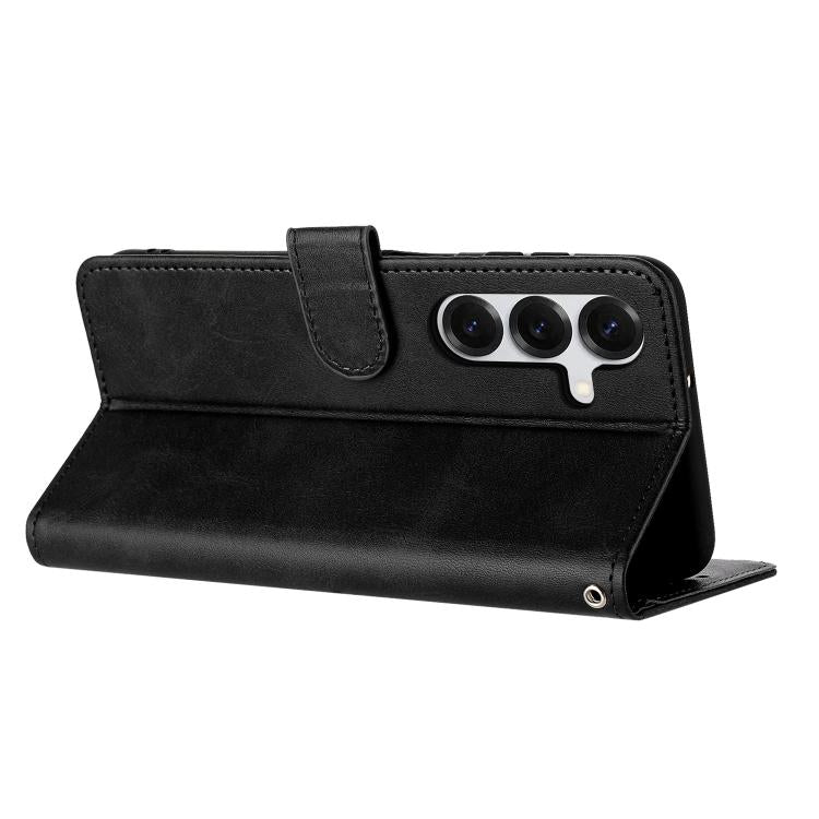 For Samsung Galaxy S26+ 5G Solid Calf Texture Flip Leather Phone Case