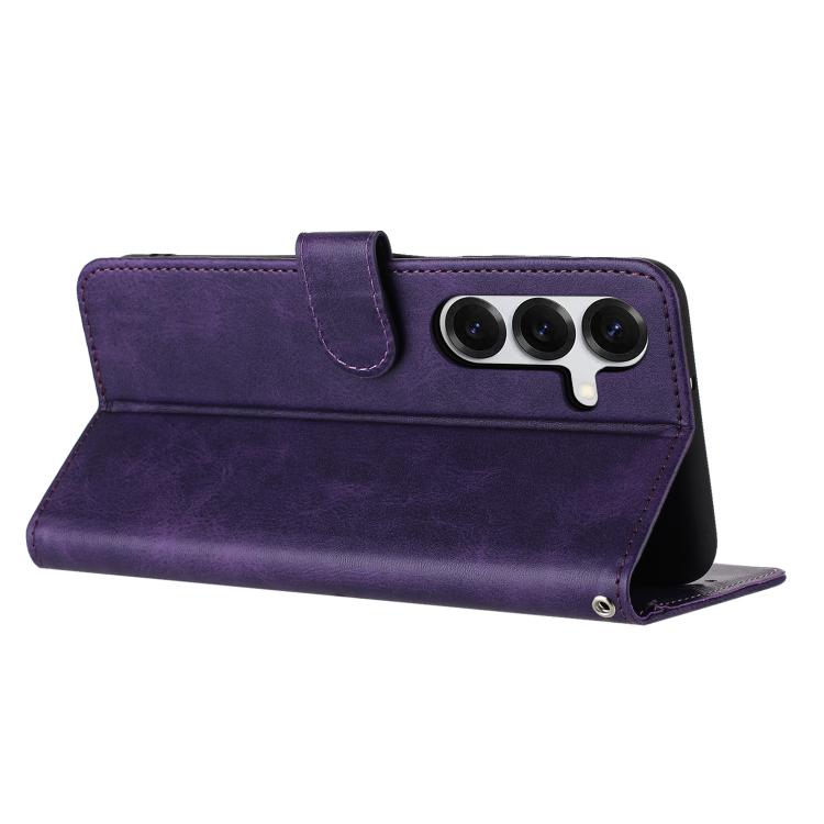 For Samsung Galaxy S26+ 5G Solid Calf Texture Flip Leather Phone Case