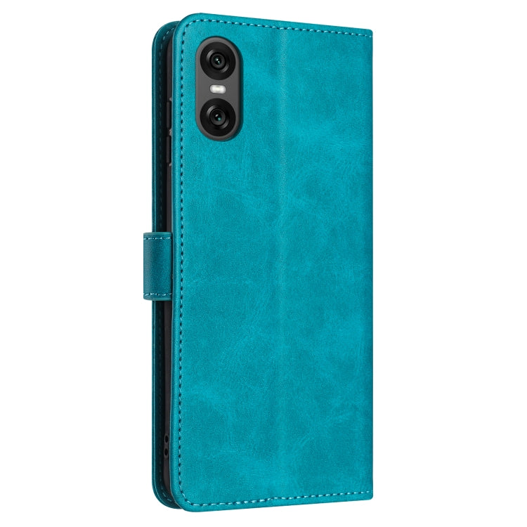For Sony Xperia 5 VI Solid Calf Texture Flip Leather Phone Case