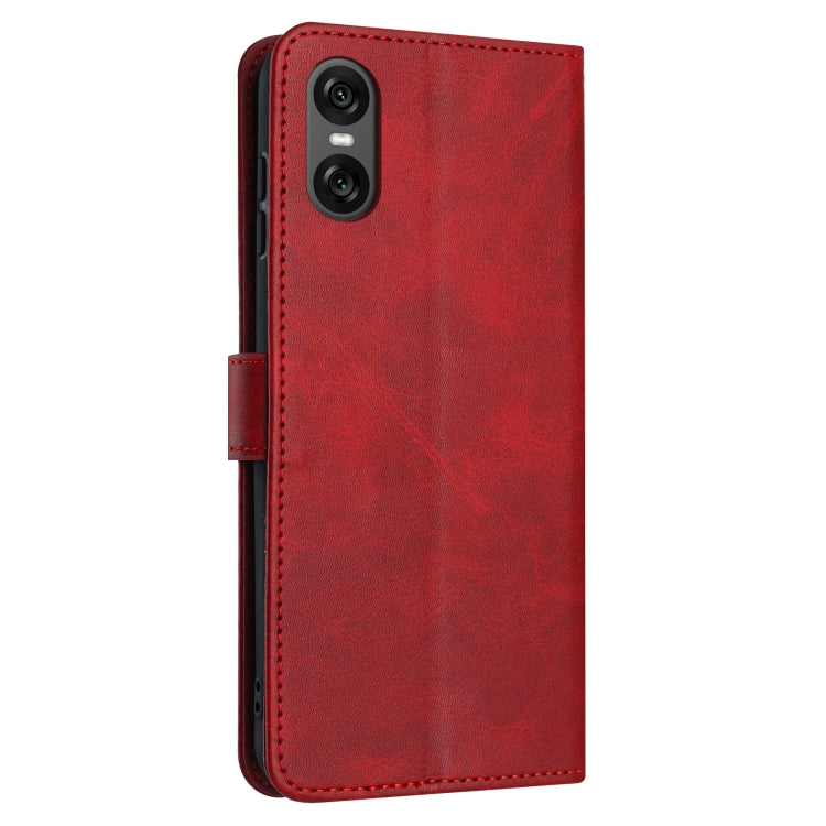 For Sony Xperia 5 VI Solid Calf Texture Flip Leather Phone Case