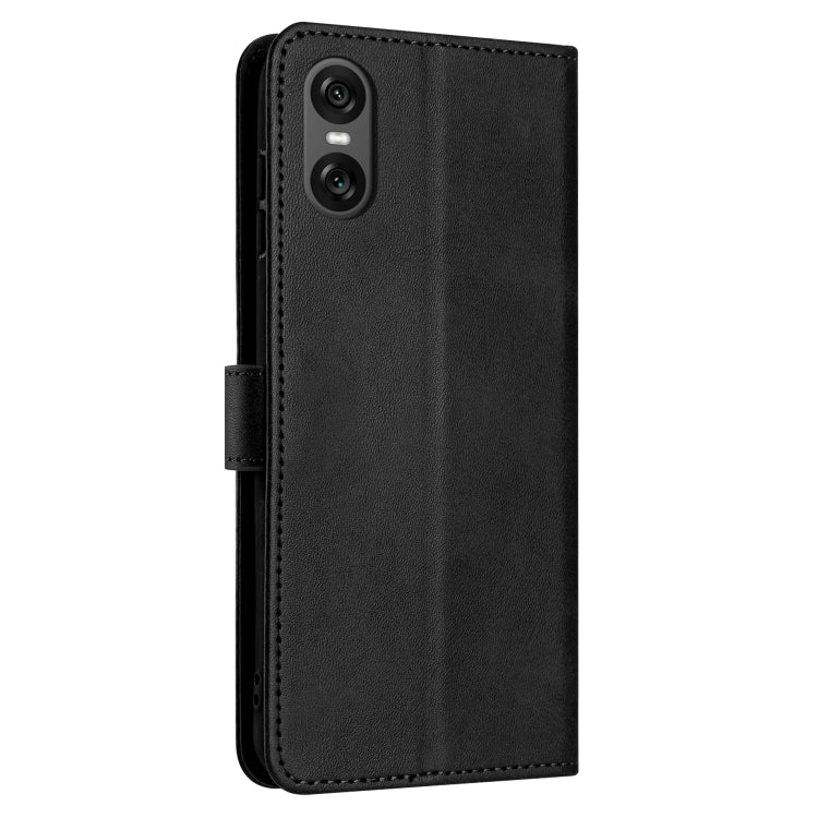 For Sony Xperia 5 VI Solid Calf Texture Flip Leather Phone Case