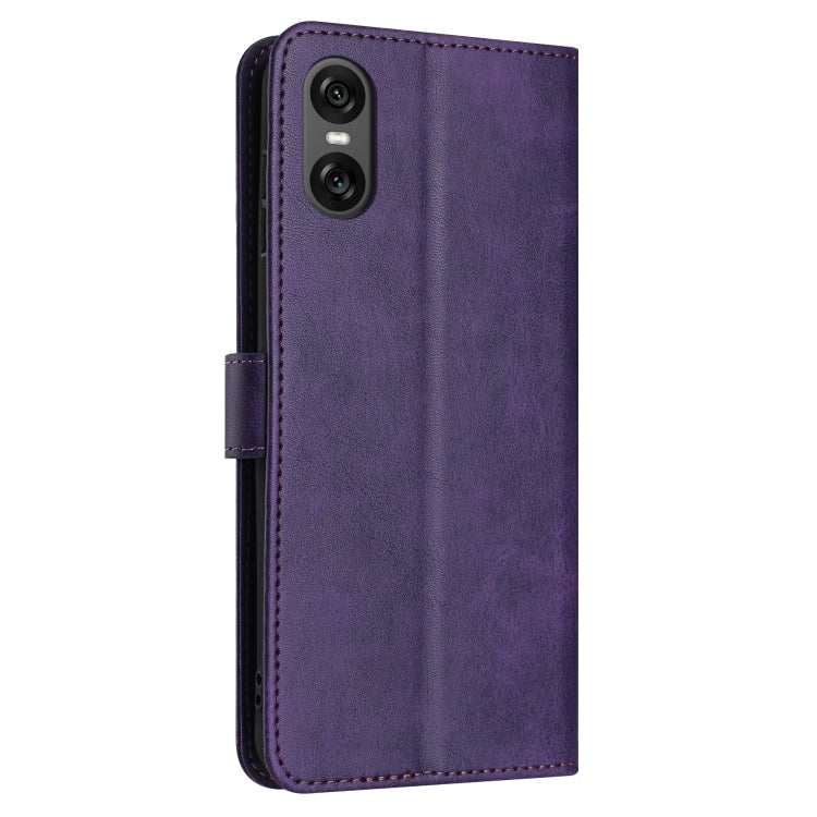 For Sony Xperia 5 VI Solid Calf Texture Flip Leather Phone Case