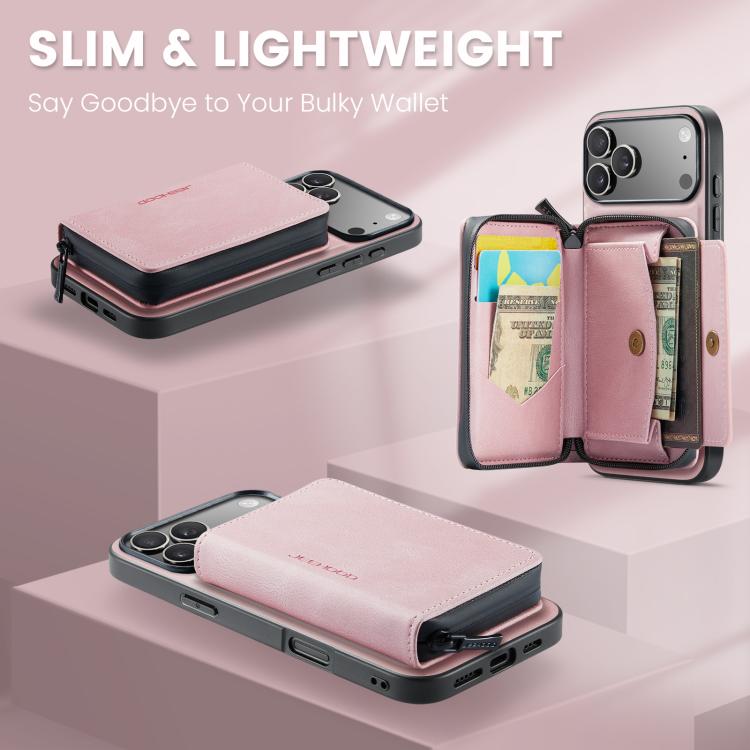 For iPhone 17 Pro JEEHOOD J02 Magnetic Zipper Horizontal Flip Leather Phone Case