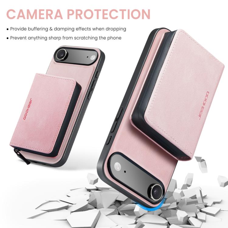 For iPhone Air JEEHOOD J02 Magnetic Zipper Horizontal Flip Leather Phone Case
