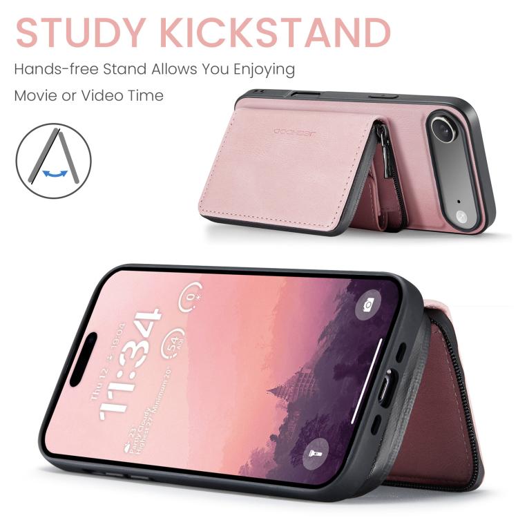 For iPhone Air JEEHOOD J02 Magnetic Zipper Horizontal Flip Leather Phone Case