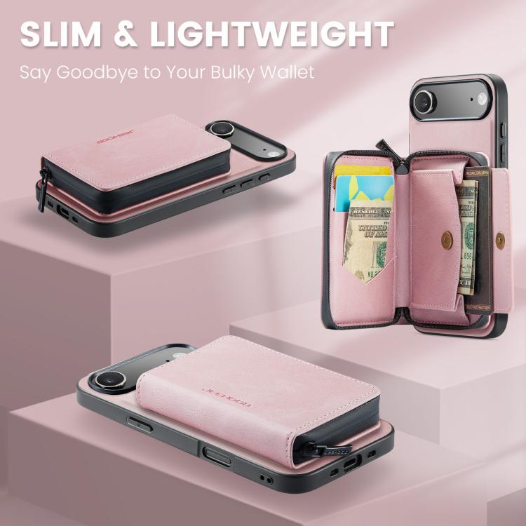 For iPhone Air JEEHOOD J02 Magnetic Zipper Horizontal Flip Leather Phone Case