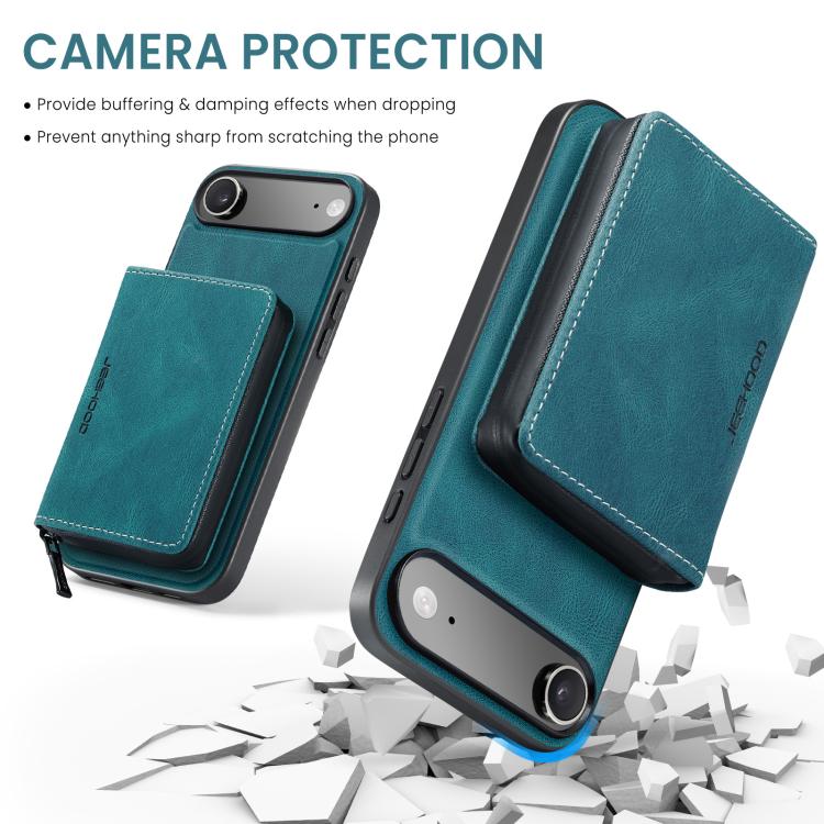 For iPhone Air JEEHOOD J02 Magnetic Zipper Horizontal Flip Leather Phone Case