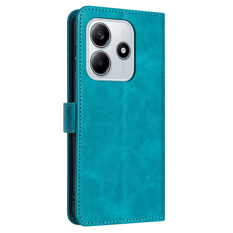 For Redmi Note 14 5G Solid Calf Texture Flip Leather Phone Case