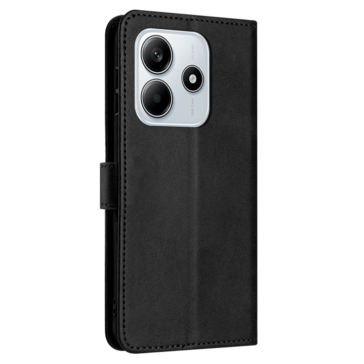 For Redmi Note 14 5G Solid Calf Texture Flip Leather Phone Case