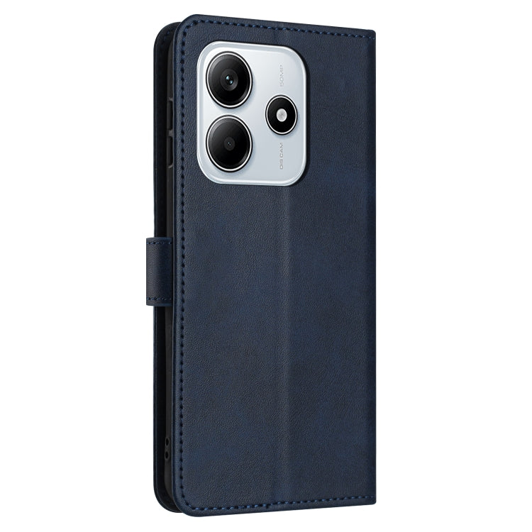 For Redmi Note 14 5G Solid Calf Texture Flip Leather Phone Case