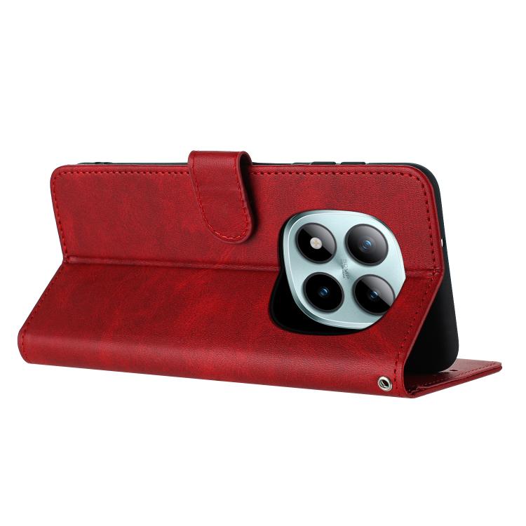 For Redmi Note 15 Pro 4G Global 163.2mm Solid Calf Texture Flip Leather Phone Case
