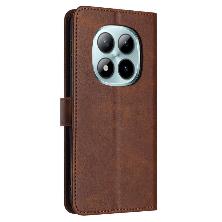 For Redmi Note 15 Pro 4G Global 163.2mm Solid Calf Texture Flip Leather Phone Case