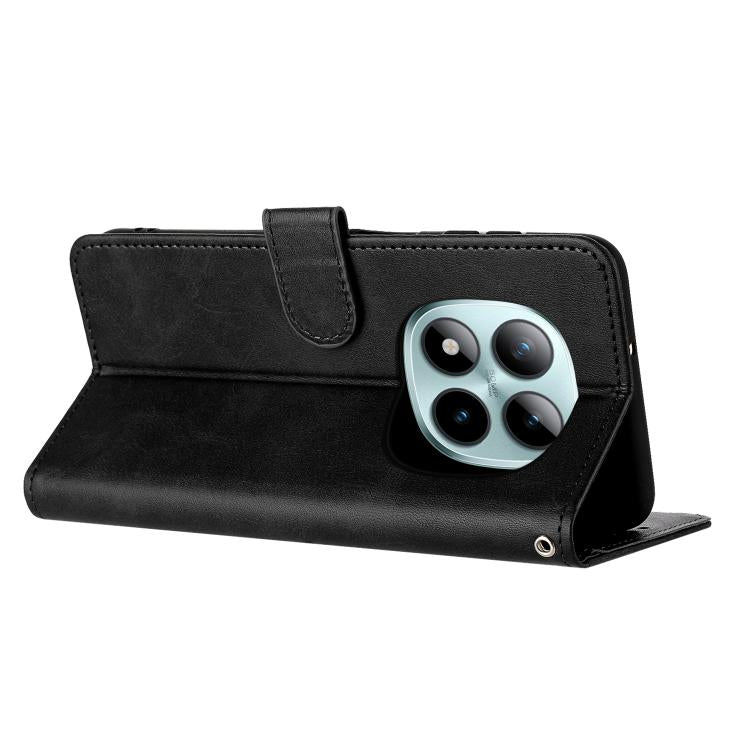 For Redmi Note 15 Pro 4G Global 163.2mm Solid Calf Texture Flip Leather Phone Case