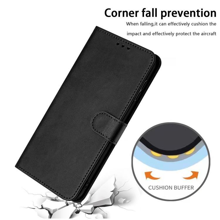 For Redmi Note 15 Pro 4G Global 163.2mm Solid Calf Texture Flip Leather Phone Case