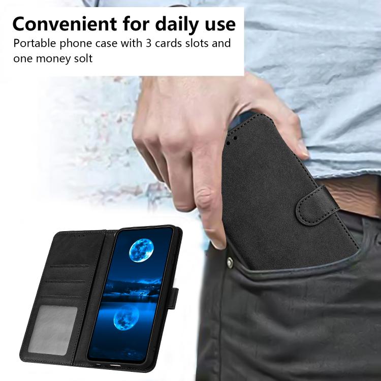 For Redmi Note 15 Pro 4G Global 163.2mm Solid Calf Texture Flip Leather Phone Case