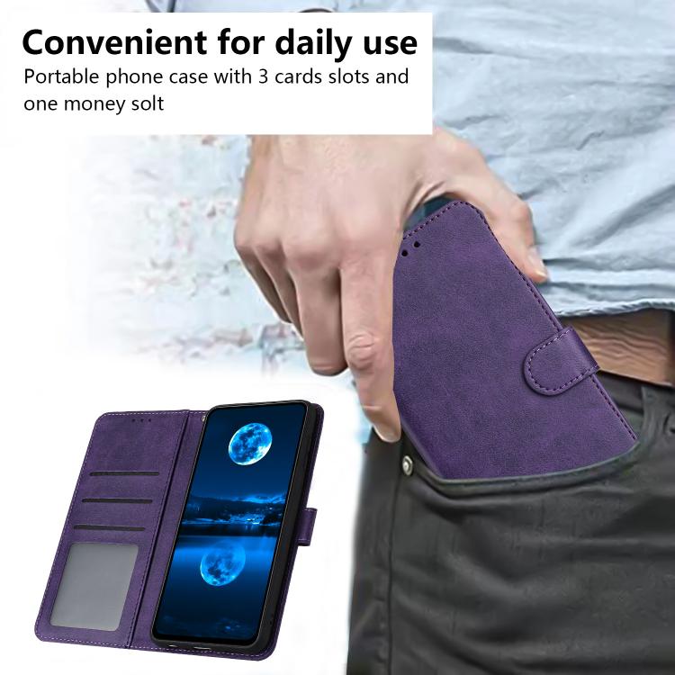 For Redmi Note 15 Pro 4G Global 163.2mm Solid Calf Texture Flip Leather Phone Case