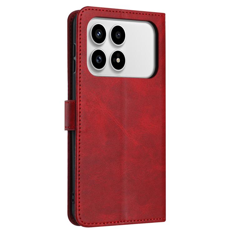 For Redmi K90 / Poco F8 Pro Solid Calf Texture Flip Leather Phone Case