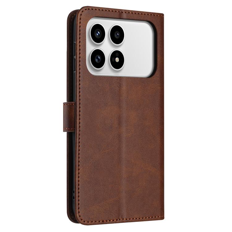 For Redmi K90 / Poco F8 Pro Solid Calf Texture Flip Leather Phone Case