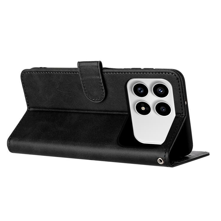 For Redmi K90 / Poco F8 Pro Solid Calf Texture Flip Leather Phone Case