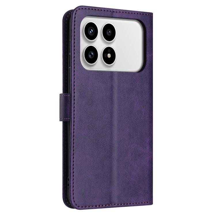 For Redmi K90 / Poco F8 Pro Solid Calf Texture Flip Leather Phone Case