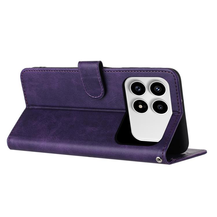 For Redmi K90 / Poco F8 Pro Solid Calf Texture Flip Leather Phone Case