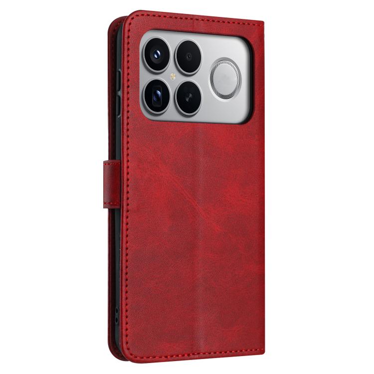 For Redmi K90 Pro Max / Poco F8 Ultra Solid Calf Texture Flip Leather Phone Case