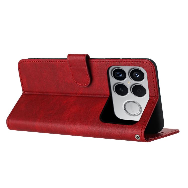 For Redmi K90 Pro Max / Poco F8 Ultra Solid Calf Texture Flip Leather Phone Case