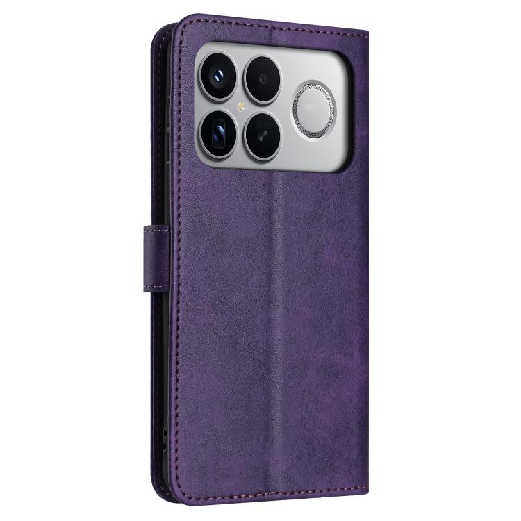 For Redmi K90 Pro Max / Poco F8 Ultra Solid Calf Texture Flip Leather Phone Case