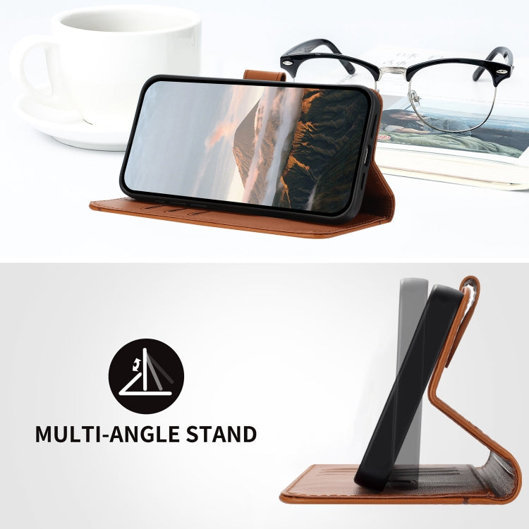 For Realme 9 Pro+ Triangle Pattern Buckle Clasp Leather Phone Case